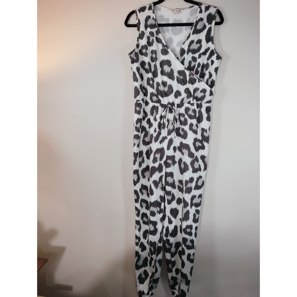 Peach Love California Leopard Print Jumpsuit (Made in USA)